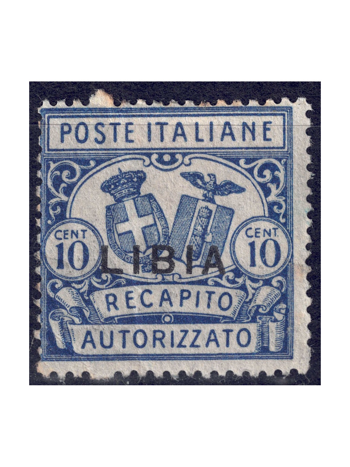 LIBIA 1929 Recapito autorizzato dent. 14 MH*