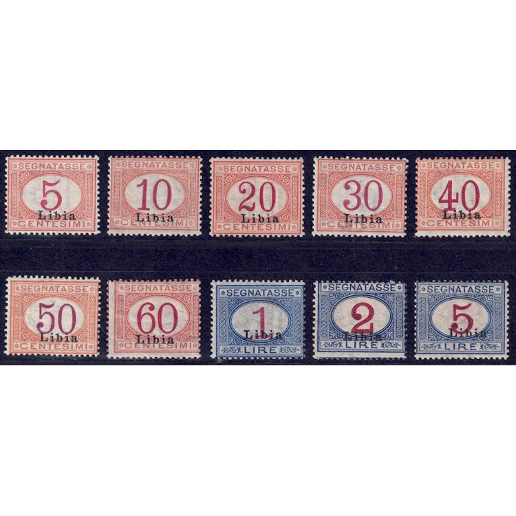 LIBIA 1915 Segnatasse 10v MH*