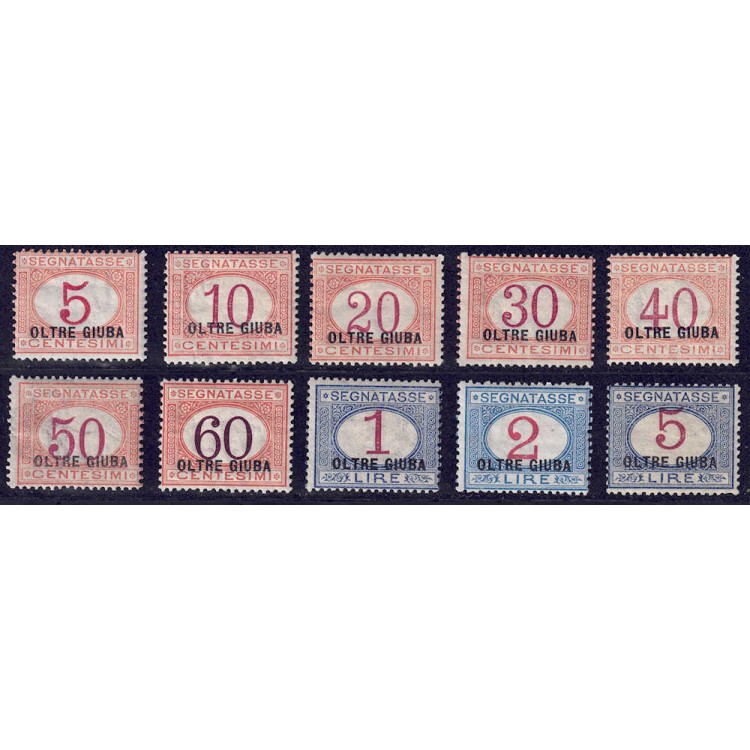 OLTRE GIUBA 1925 Segnatasse 10v MH*