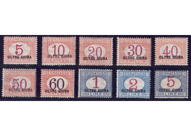 BEYOND GIUBA 1925 Tax stamp 10v MH*