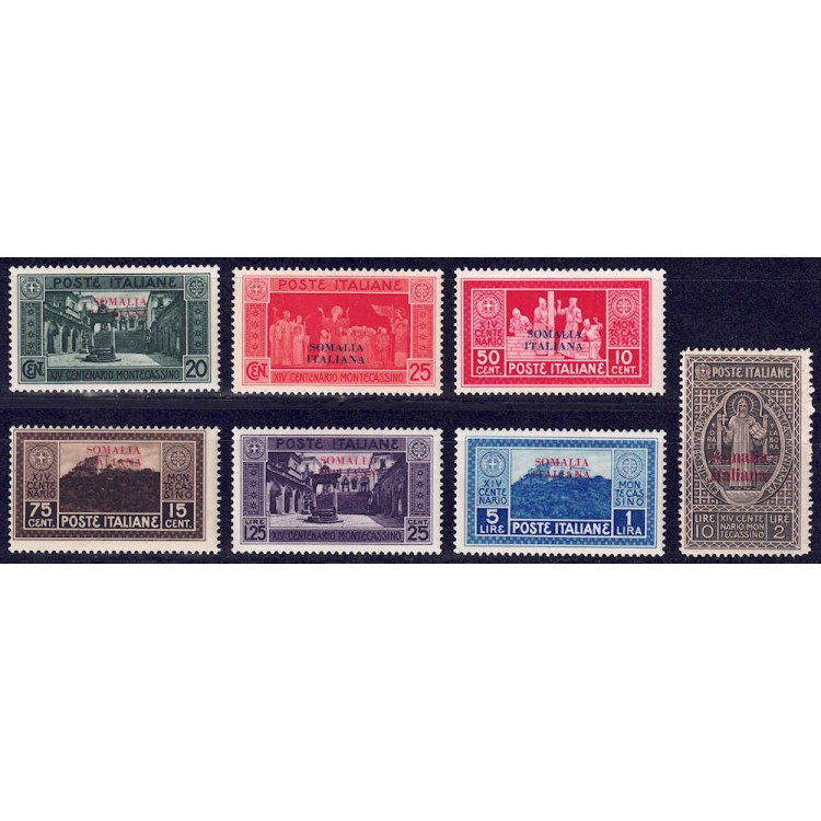 ITALIAN SOMALIA 1929 Abbey of Montecassino 7v MH*