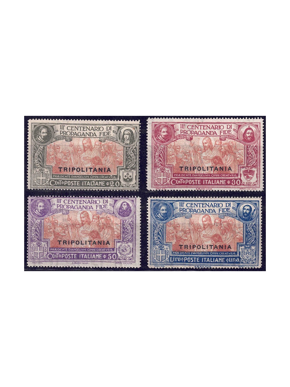 TRIPOLITANIA 1923 Propaganda Fide 4v MH*