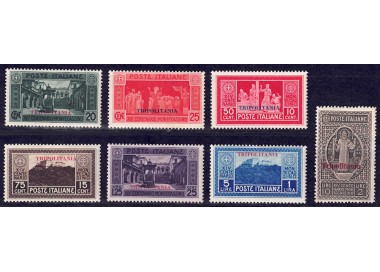 TRIPOLITANIA 1929 Abbey of Montecassino 7v MH*