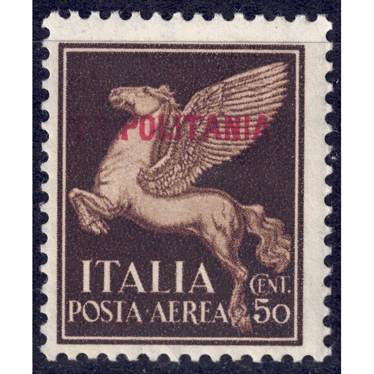 TRIPOLITANIA 1930 Posta aerea 50c MH*