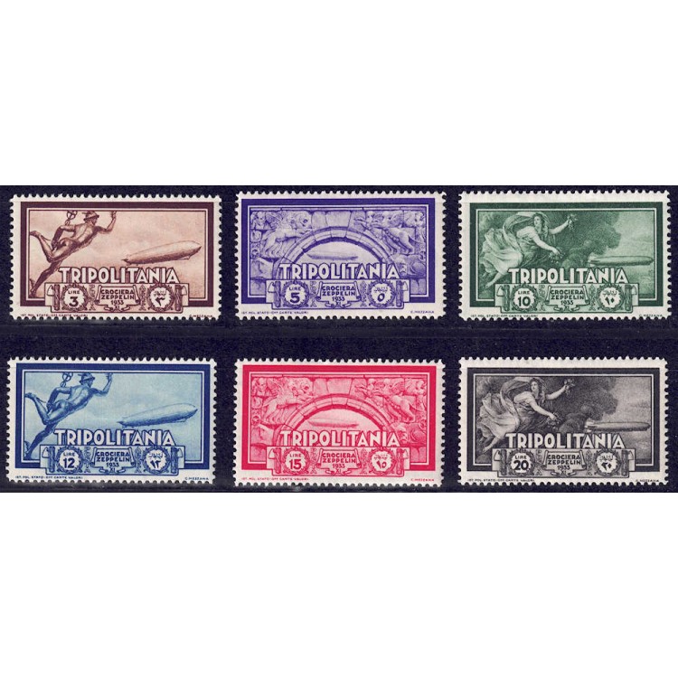 TRIPOLITANIA 1933 Zeppelin Cruise 6v MH*