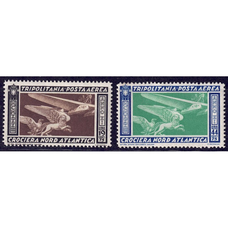TRIPOLITANIA 1933 Balbo Cruise 2v MH*