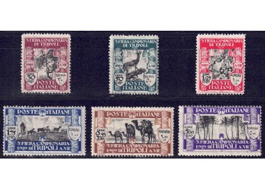 TRIPOLITANIA 1929 3ª Fiera di Tripoli 6v MH*