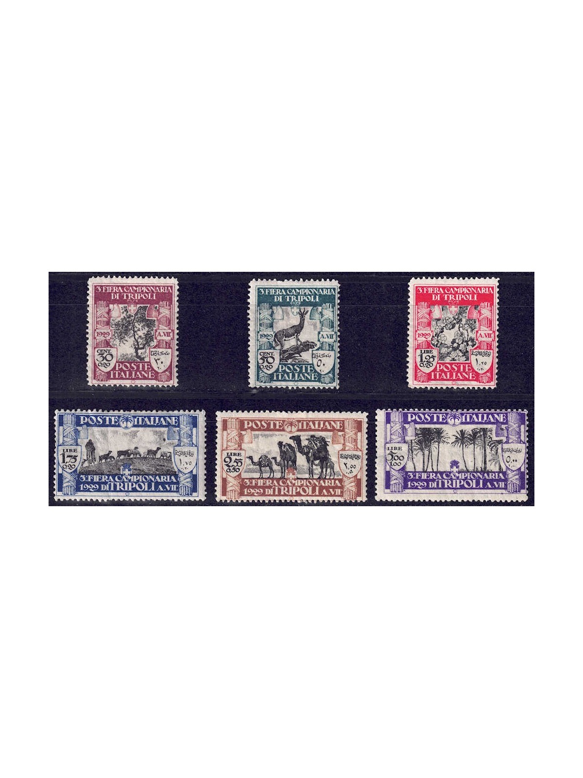 TRIPOLITANIA 1929 3rd Tripoli Fair 6v MH*