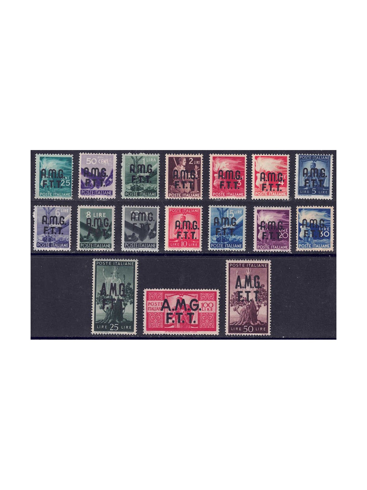 TRIESTE A 1947-48 Democratica 17v MH*