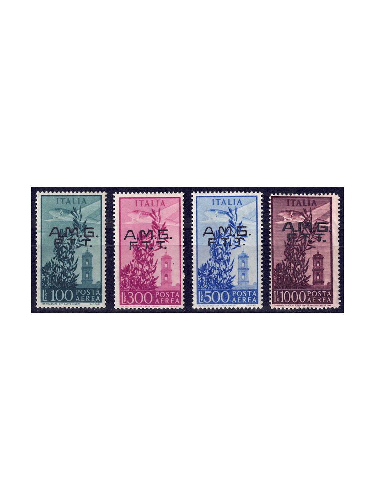 TRIESTE A 1948 Capitol Tower (airmail) 4v MH*