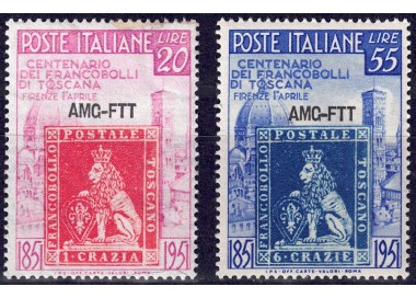 TRIESTE A 1951 Stamps of Tuscany 2v MH*