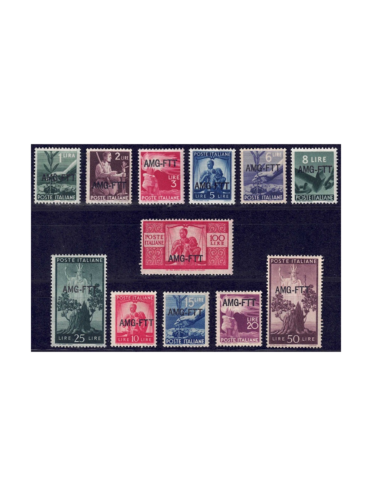 TRIESTE A 1949-50 Democratic 12v MH*