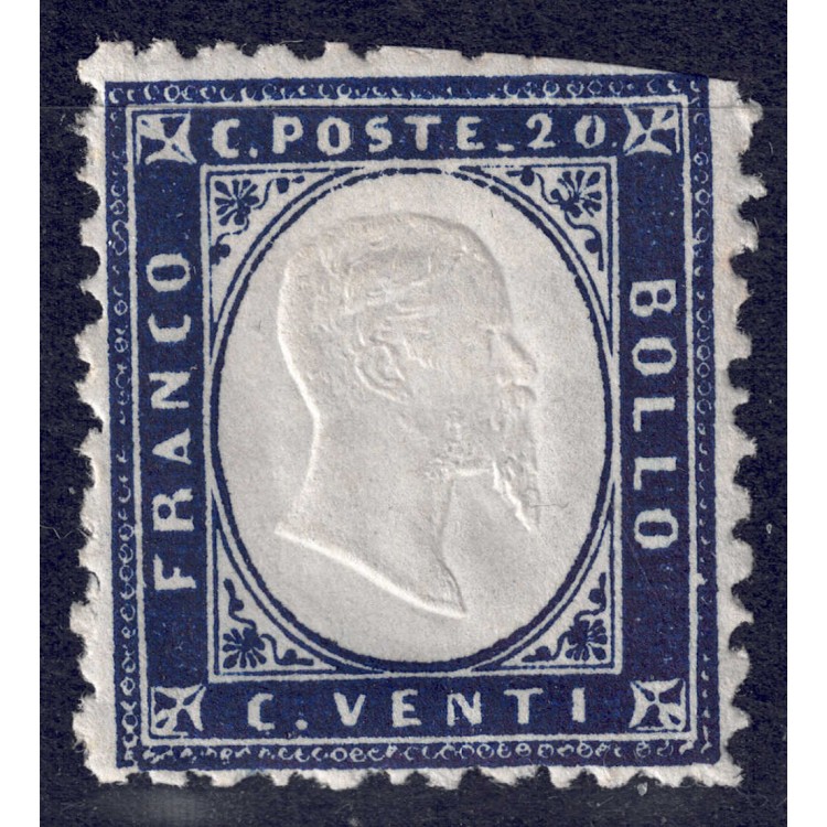 ITALY KINGDOM 1862 Vittorio Emanuele II 20c indigo MNH**