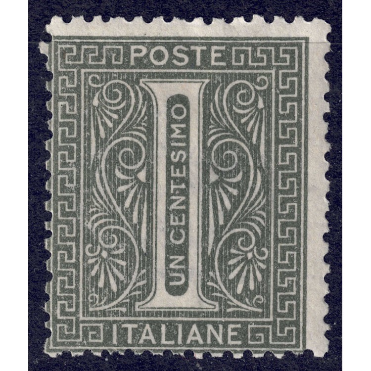 ITALIA REGNO 1865 De La Rue 1c verde (Torino) MNH**