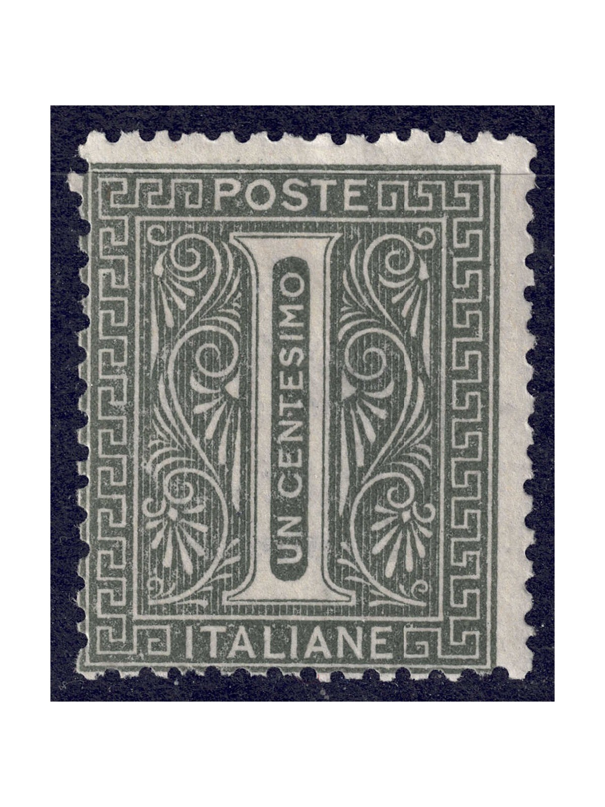 ITALY KINGDOM 1865 De La Rue 1c green (Turin) MNH**