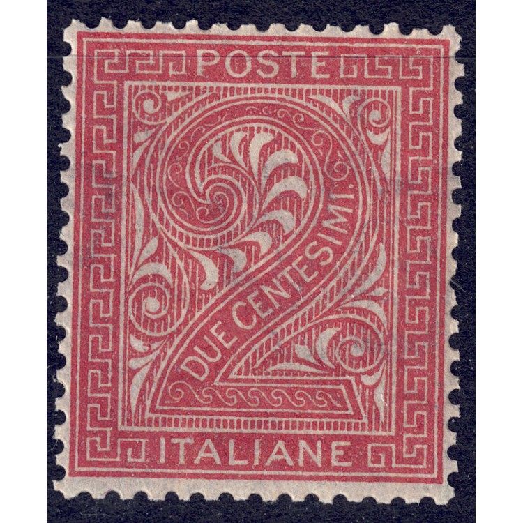 ITALIA REGNO 1865 De La Rue 2c mattone (Torino) MNH**