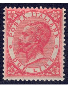 ITALY KINGDOM 1865 De La Rue 2£ vermilion (Turin) MNH**