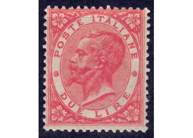 ITALY KINGDOM 1865 De La Rue 2£ vermilion (Turin) MNH**