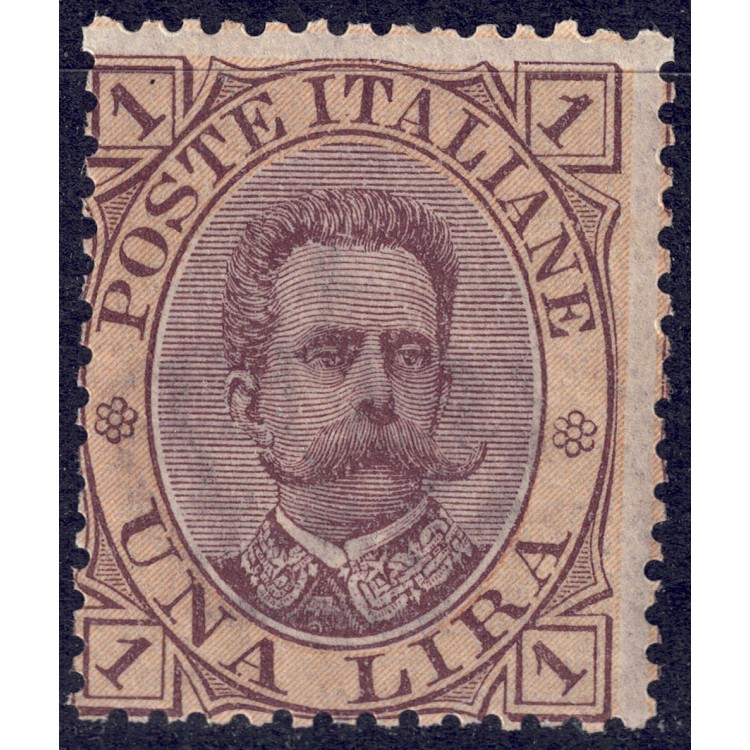 ITALY KINGDOM 1889 Umberto I £1 brown and orange MNH**