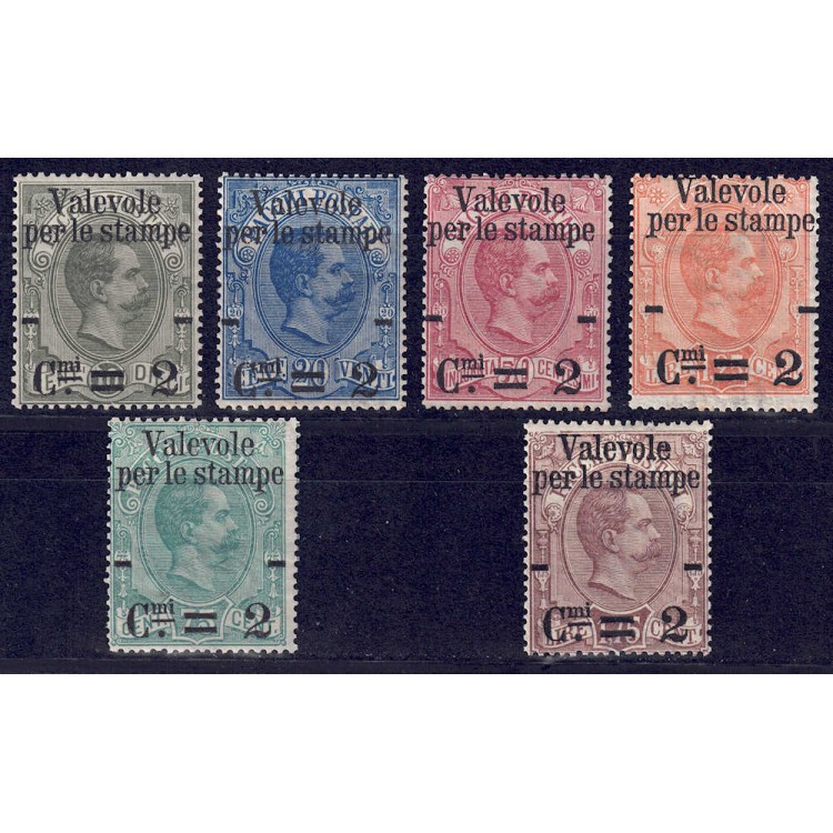ITALY KINGDOM 1890 Valid for prints 6v MNH**
