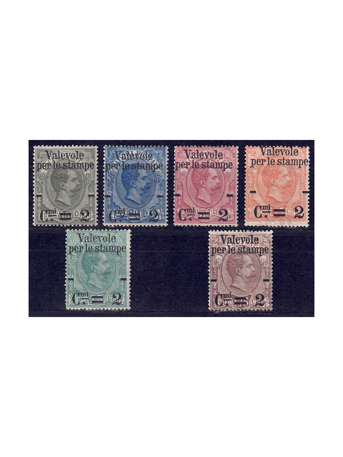 ITALY KINGDOM 1890 Valid for prints 6v MNH**