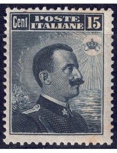 ITALY KINGDOM 1911 Michetti 15c grey black MNH**