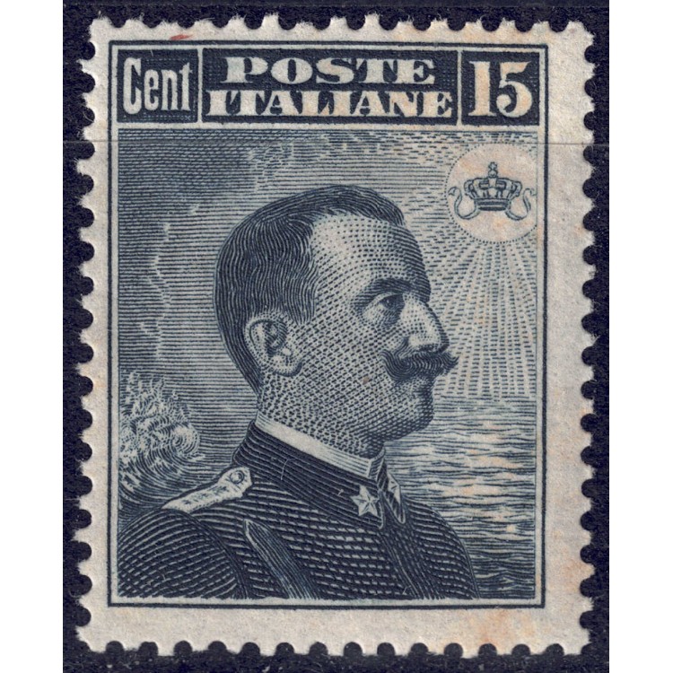 ITALIA REGNO 1911 Michetti 15c grigio nero MNH**