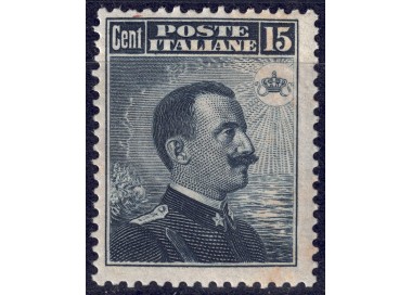 ITALY KINGDOM 1911 Michetti 15c grey black MNH**