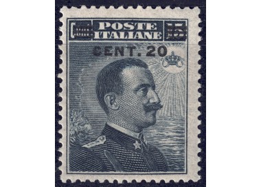 ITALY KINGDOM 1916 Michetti 20c on 15c grey black MNH**
