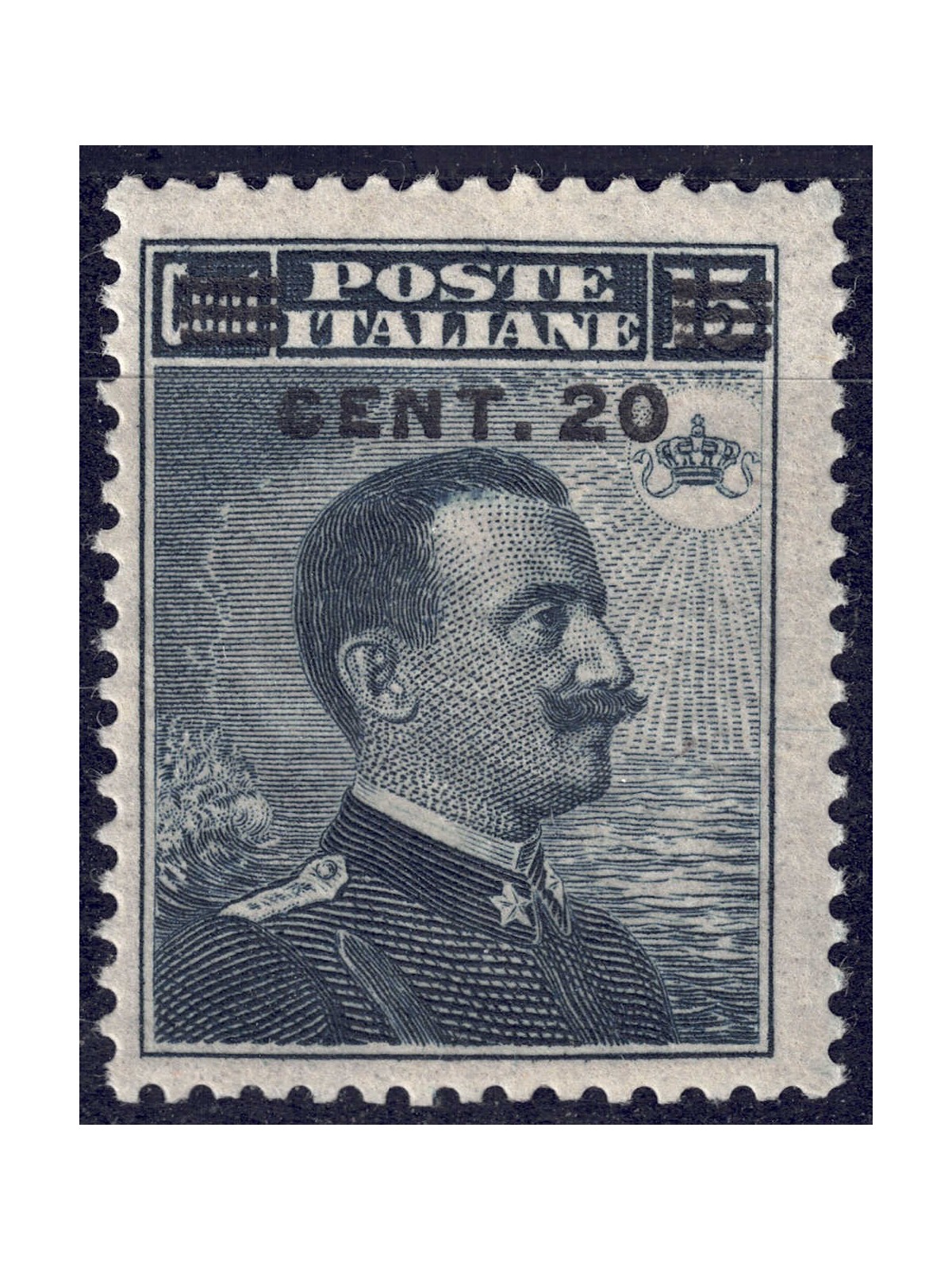 ITALY KINGDOM 1916 Michetti 20c on 15c grey black MNH**