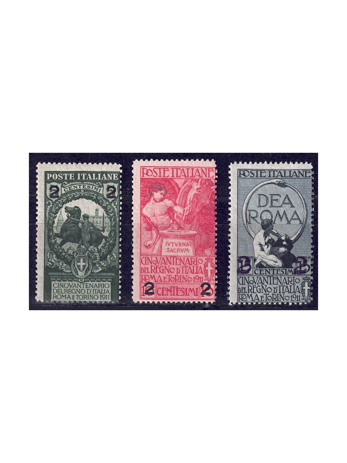 ITALY KINGDOM 1913 Unification of Italy overprinted 3v MNH**
