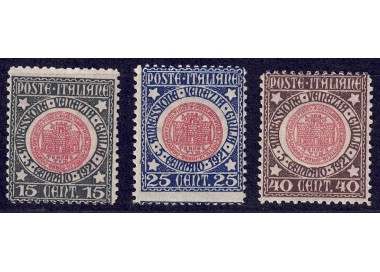 ITALIA REGNO 1921 Annessione Venezia Giulia 3v MNH**