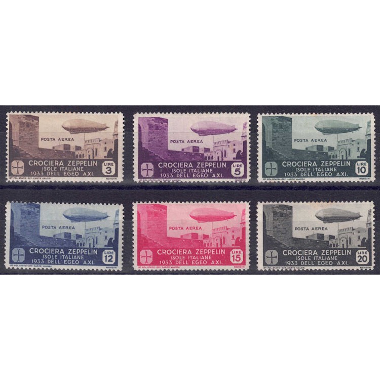 AEGEAN 1933 Zeppelin Cruise 6v MH*