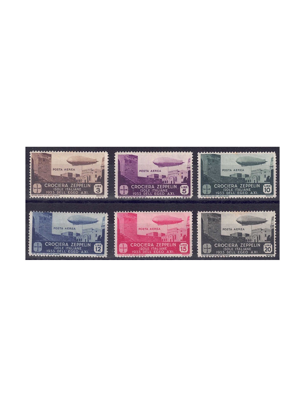 AEGEAN 1933 Zeppelin Cruise 6v MH*