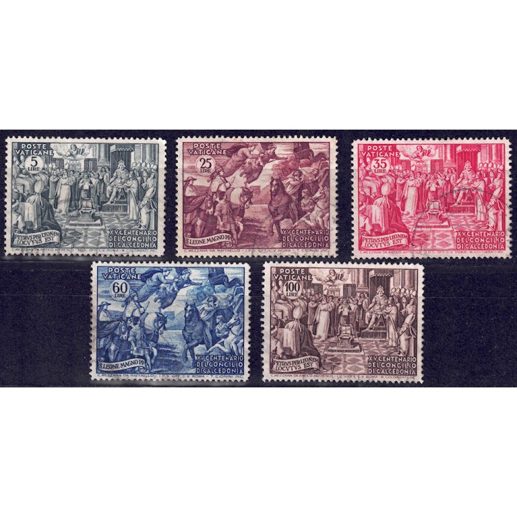 VATICANO 1951 Concilio di Calcedonia 5v us