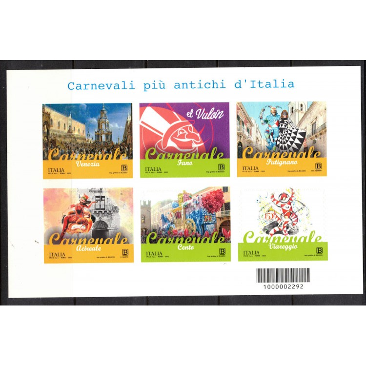 ITALY 2023 The Oldest Carnivals in Italy s/s MNH**