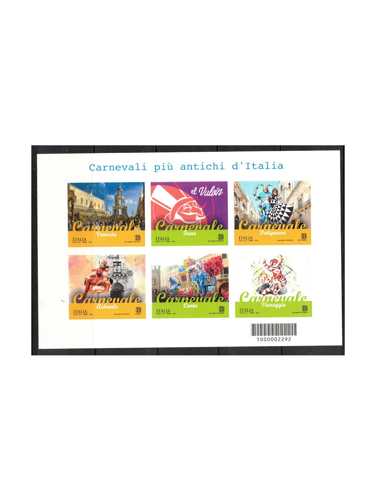 ITALY 2023 The Oldest Carnivals in Italy s/s MNH**
