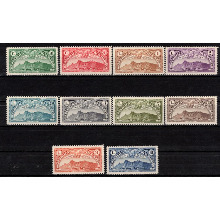 SAN MARINO 1931 Views (airmail) 10v MH*