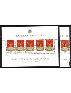 SAN MARINO 2003 Teatro La Fenice s/s + Single MNH**