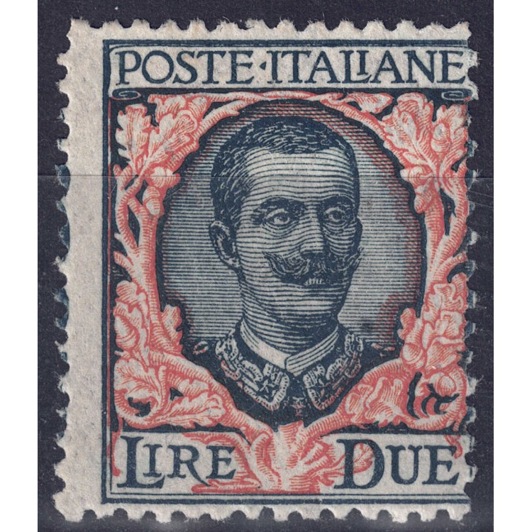 ITALIA REGNO 1923 Floreale 2£ verde grigio e arancio MNH**