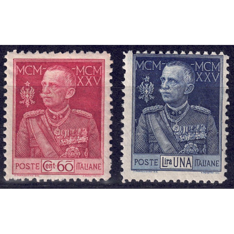 ITALY KINGDOM 1925-26 King's Jubilee dent. 11 2v MNH**
