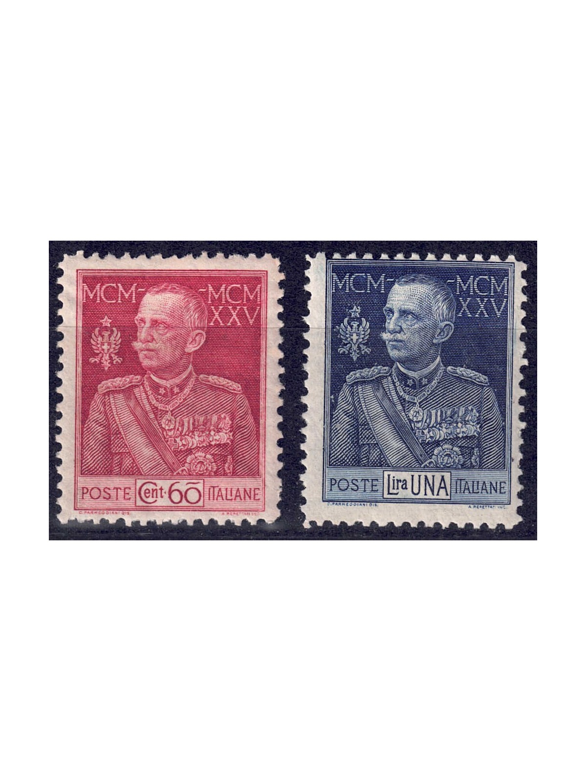 ITALY KINGDOM 1925-26 King's Jubilee dent. 11 2v MNH**