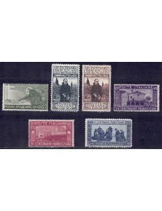 ITALY KINGDOM 1926 St. Francis 6v MNH**