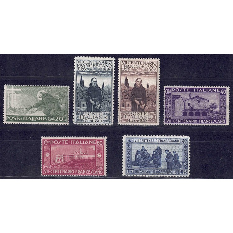 ITALY KINGDOM 1926 St. Francis 6v MNH**