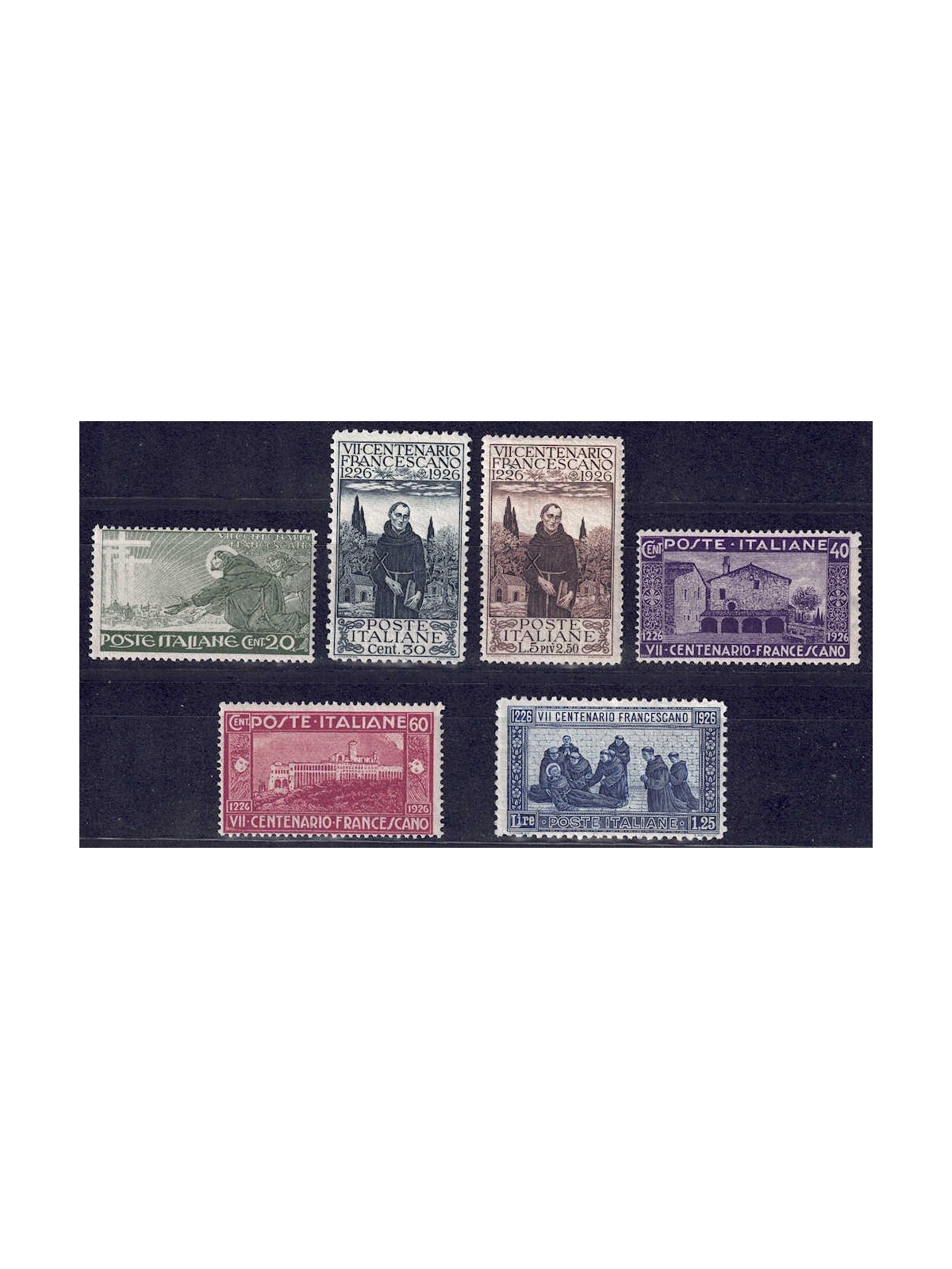 ITALY KINGDOM 1926 St. Francis 6v MNH**