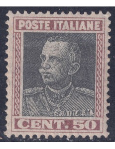 ITALIA REGNO 1927 Parmeggiani 50c bruno e grigio MNH**