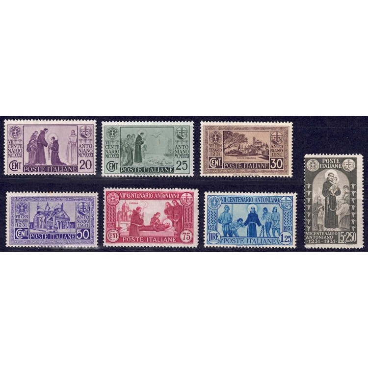 ITALY KINGDOM 1931 Centenary of S. Antonio 7v MNH**
