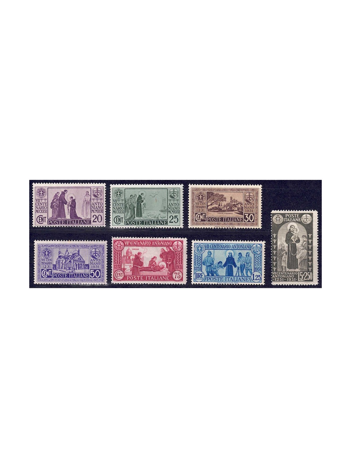 ITALIA REGNO 1931 Centenario S. Antonio 7v MNH**