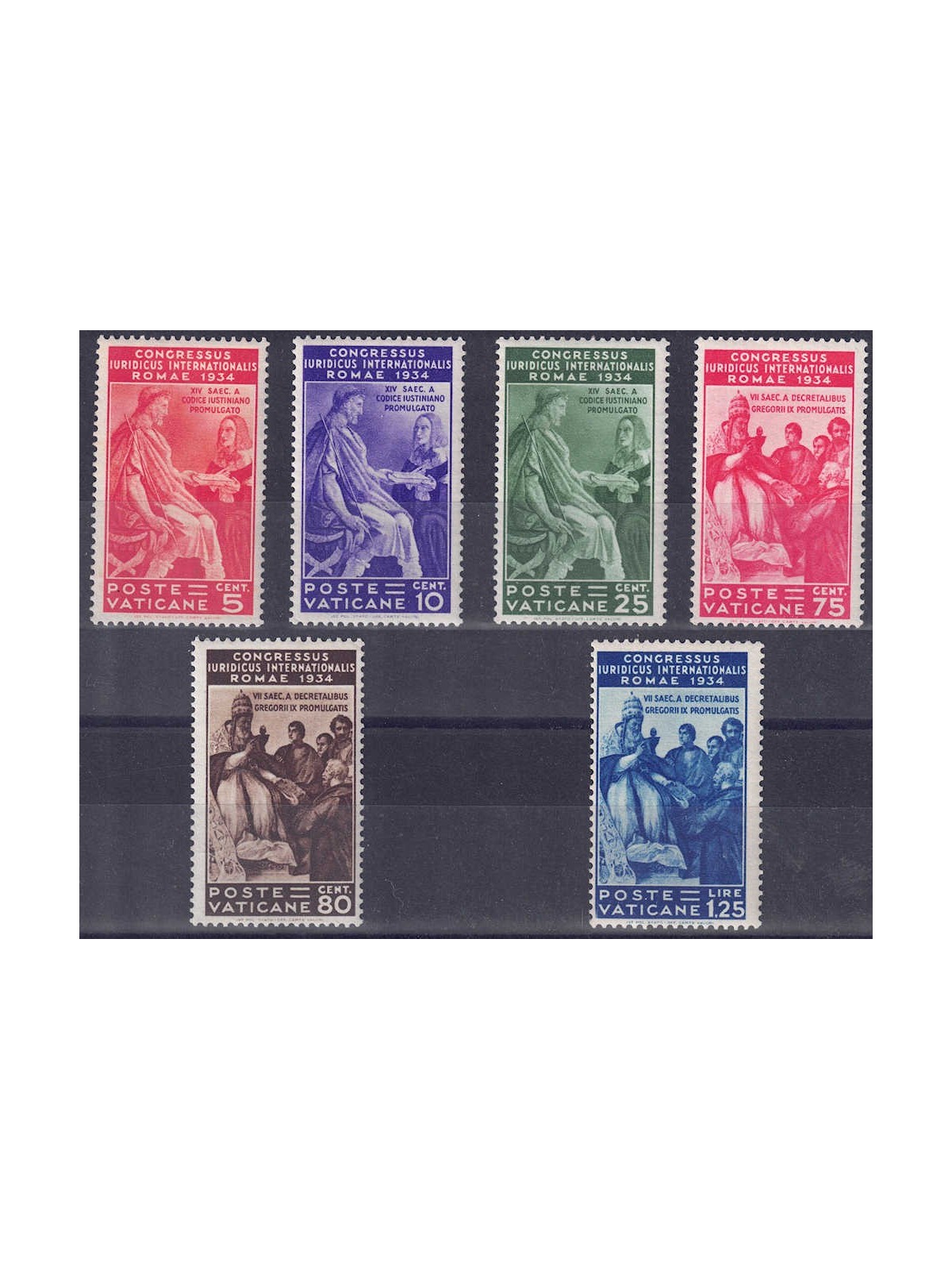 VATICANO 1935 Congresso Giuridico Internazionale 6v MNH** ©