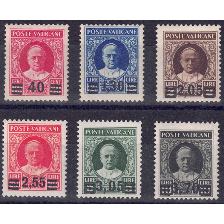 VATICAN 1934 Provisional 6v MNH** ©